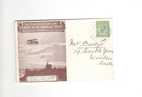 England 1911 sonderflugkarte - england,