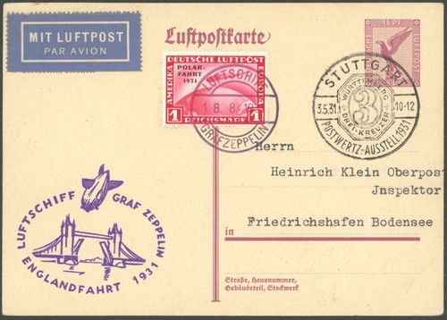 Zeppelinpost 1931 - zeppelinpost,